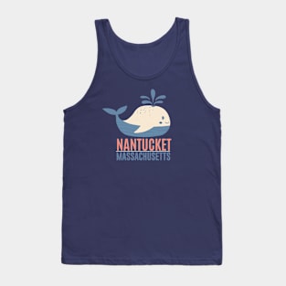 Nantucket Massachusetts Retro Whale Tank Top